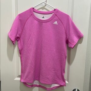 Adidas Pink Short Sleeve Tee with Crew Neck